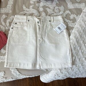 Free People Cream Mini Skirt